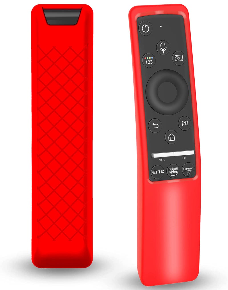 Lambcare Case Compatible with Samsung Smart TV Remote Controller BN59 Series, Light Weight Silicone Cover Protector Shockproof Anti-Slip Remote Skin Sleeve - Red - Image 1